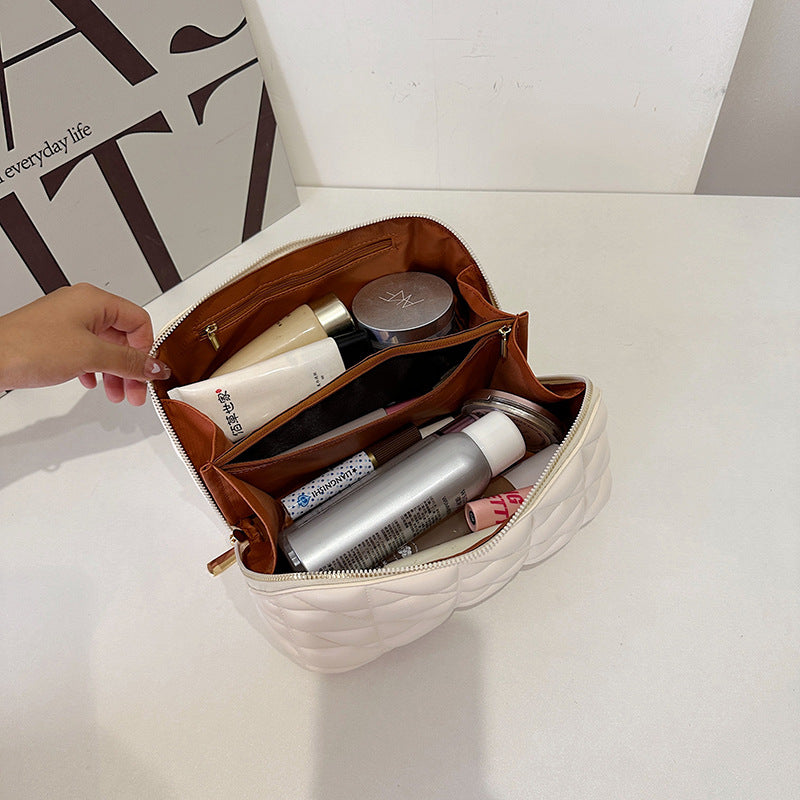 Rhombus Cosmetic Bag Large Capacity Waterproof Portable