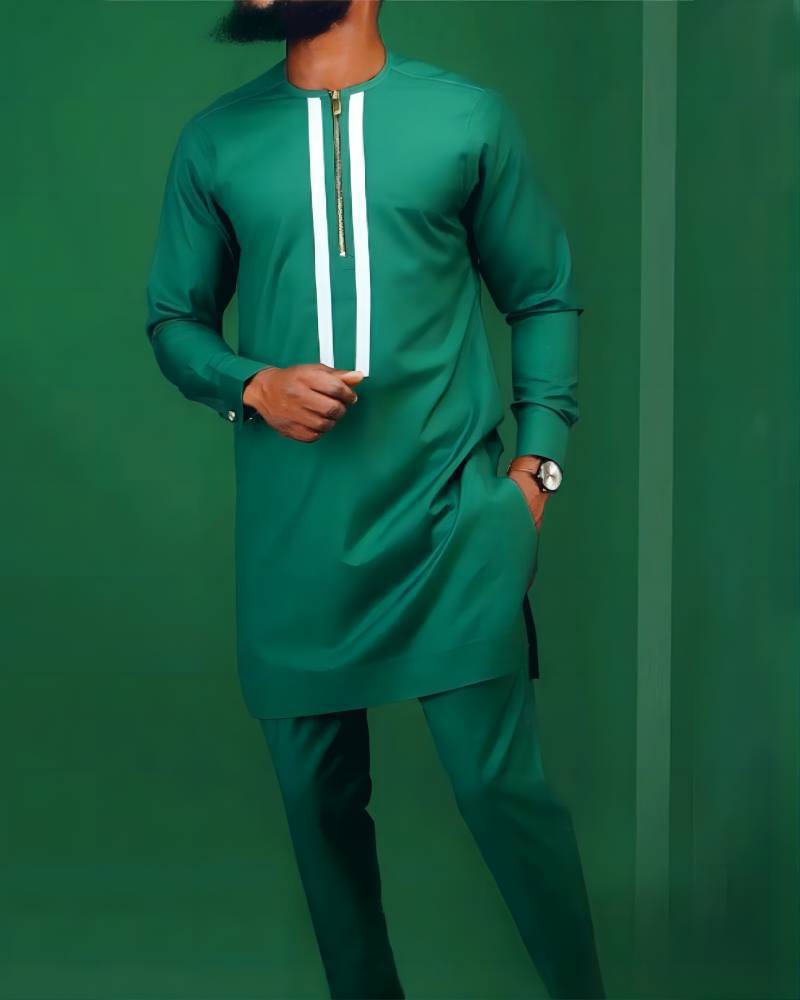 Men's Suit Digital Top And Trousers 2-piece Set
