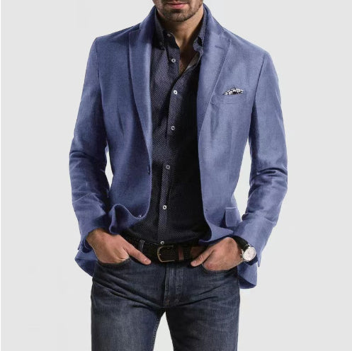 Spring Top Casual Printed Double Button Suit