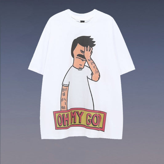 Cartoon Short Sleeve T-shirt Male And Female Student Top