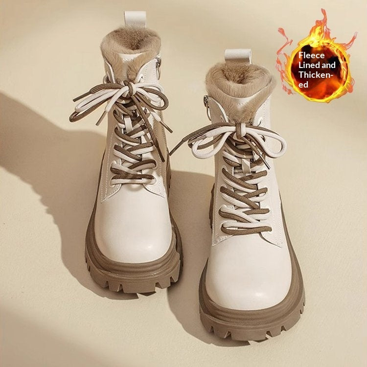 New Autumn Winter Fleece-lined Extra-thick Dr Boots