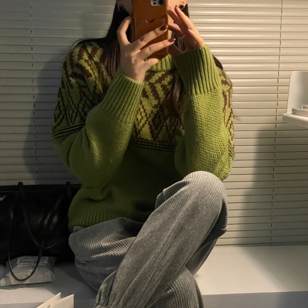 Fashionable Retro Pattern Sweater For Women