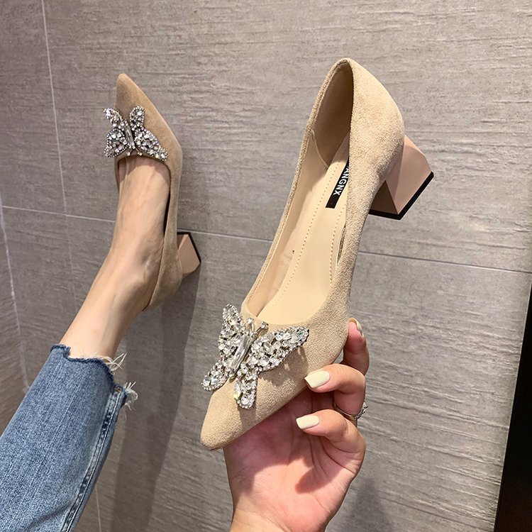 High Heels Design Sense Niche Temperament Elegant Thick Heel