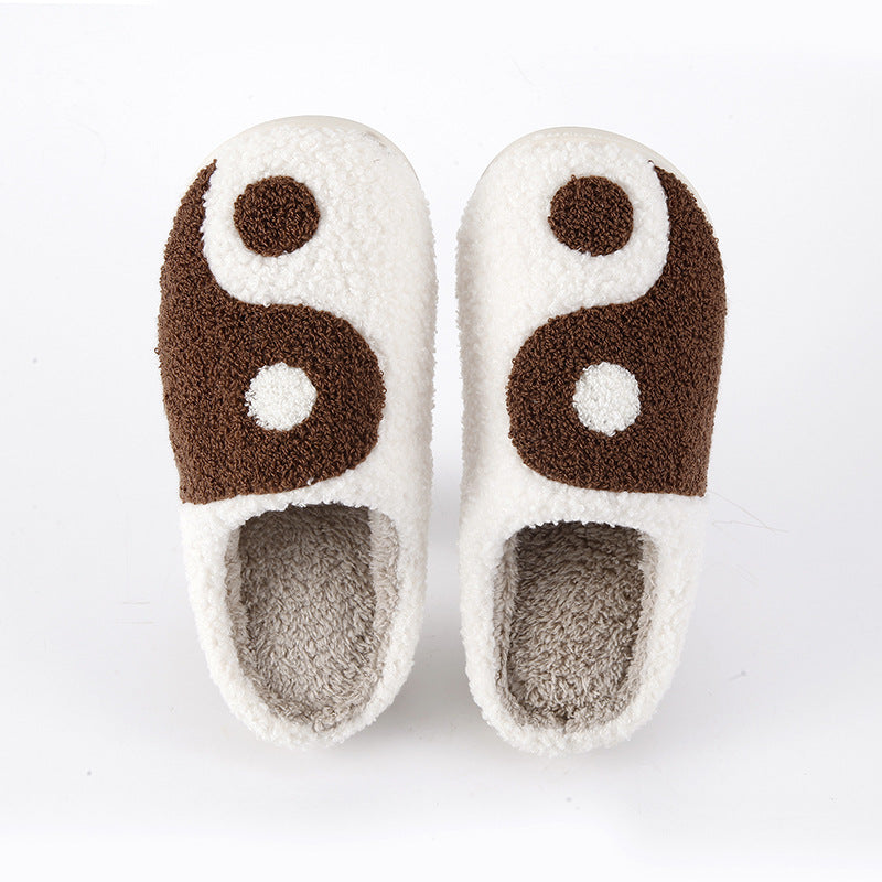 Comfortable Home Taiji Cartoon Thermal Cotton Slippers