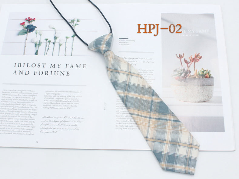 Japanese College Jk Plaid Tie Free Style