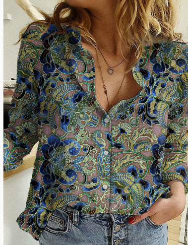 Women's Fashion Loose Summer Printed Top