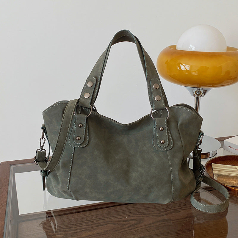 Large Capacity Tote Crossbody Frosted Shoulder Underarm Bag