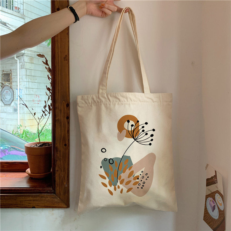 Plant Print Canvas Bag Personality Creative One-shoulder Student