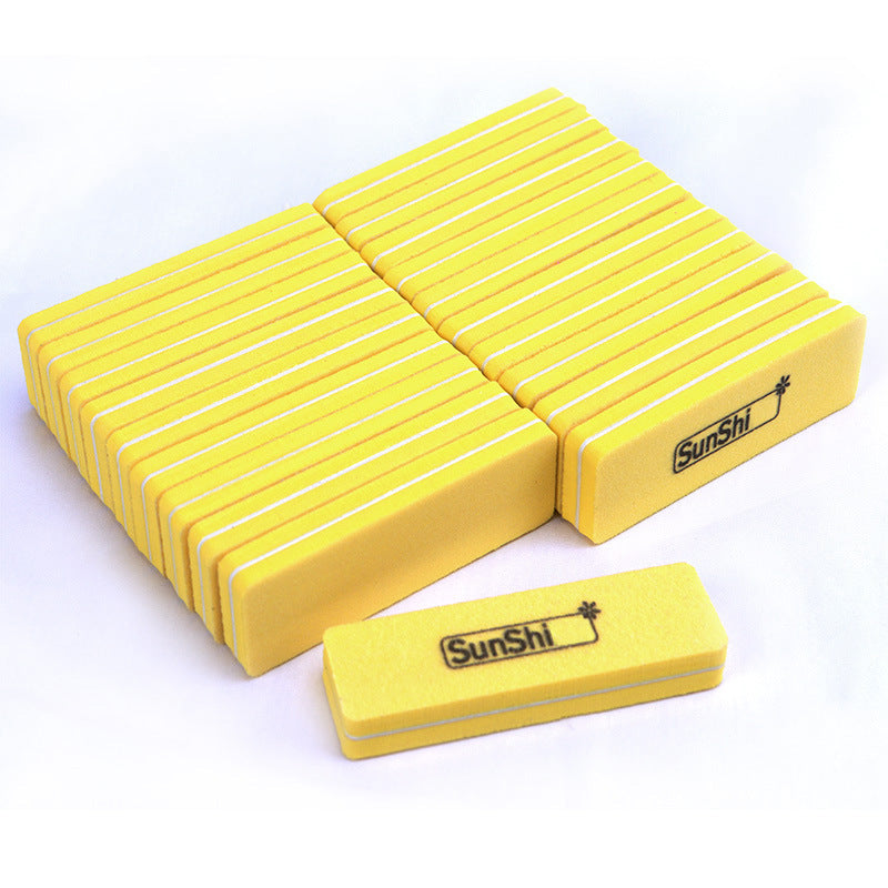 Manicure Mini Short Square Sponge Nail File No Sand Shedding