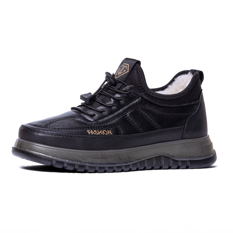 Mens Fleece-Lined Warm Soft-Soled Casual Sneakers