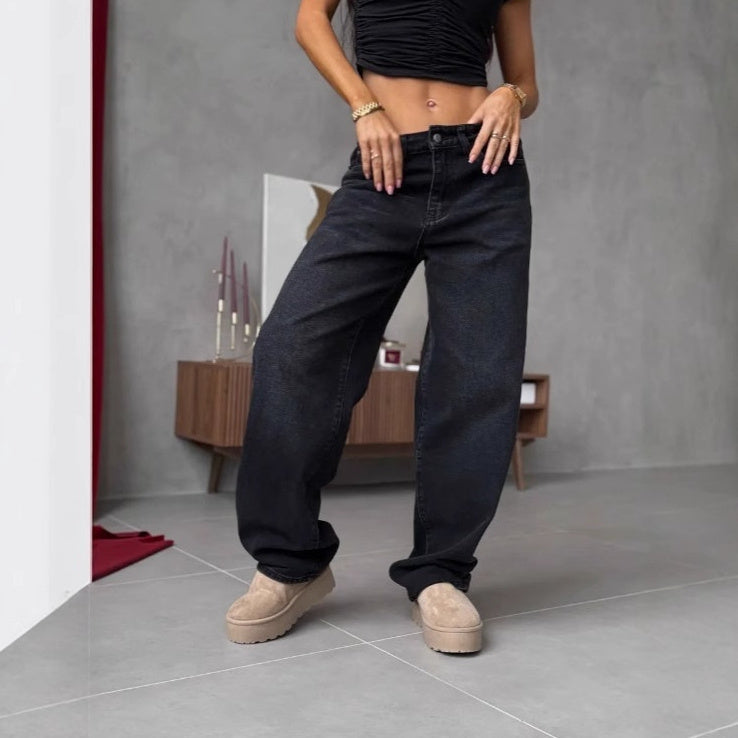 Løse, vide jeans til efteråret
