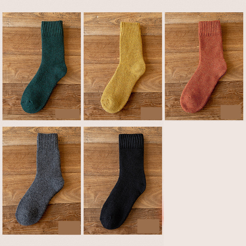 Plus Velvet Thick Warm Towel Long Tube Cotton Socks