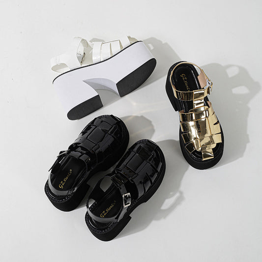 Summer Chunky Heel Platform High Heel Sandals Muffin