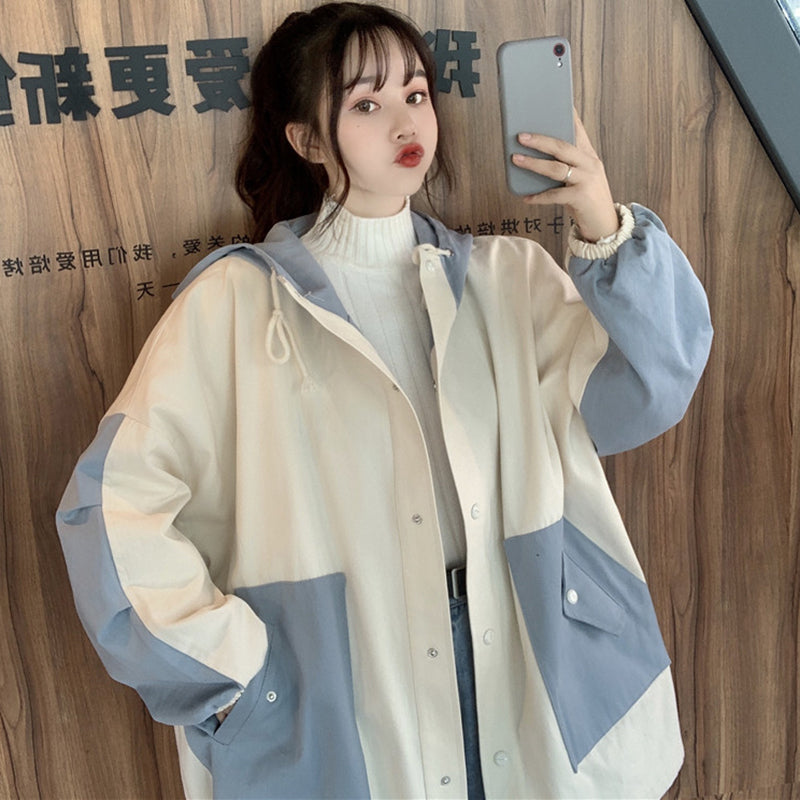 Trench Coat Casual Solto e Fino de Comprimento Médio