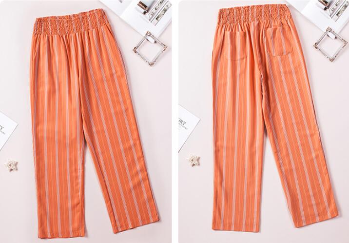 Striped Printed Women's Trousers Summer