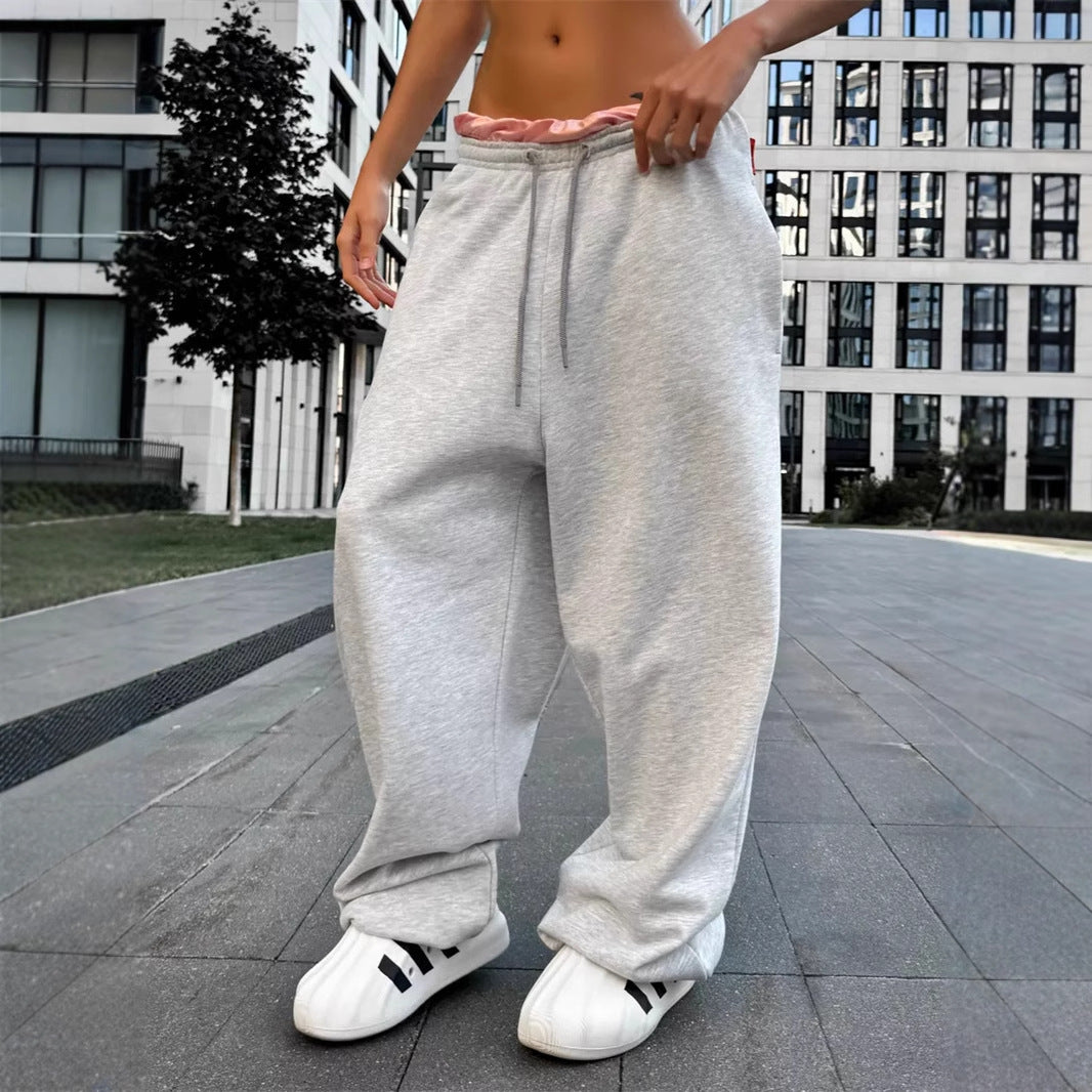 Y2g Loose Fashion Waist-controlled Wide-leg Pants For Women