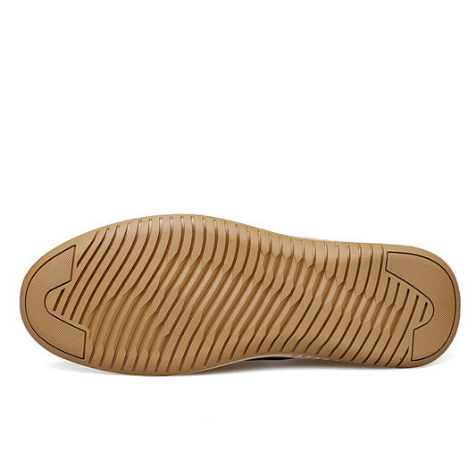 Afslappede lave slip-on-sko i tolags okselæder til mænd