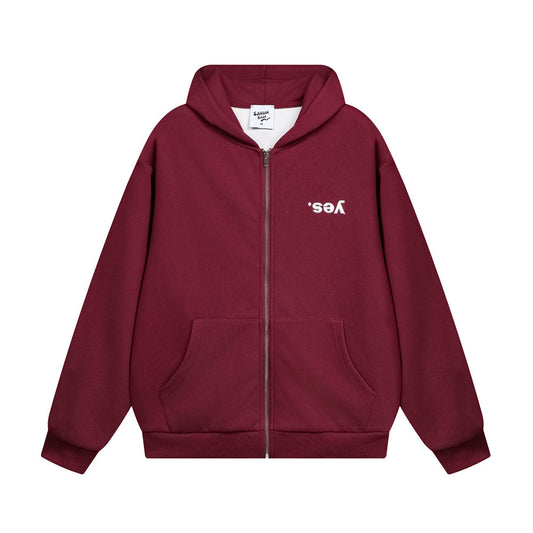 Inverted Letter Patch Embroidered Men's Jacket
