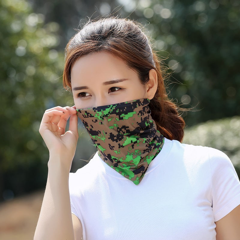 Cycling Sunscreen Mask Ice Silk Headscarf