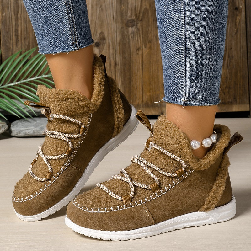 Season New Mid-top Women's Large Size Fashion Simple Snow Boots