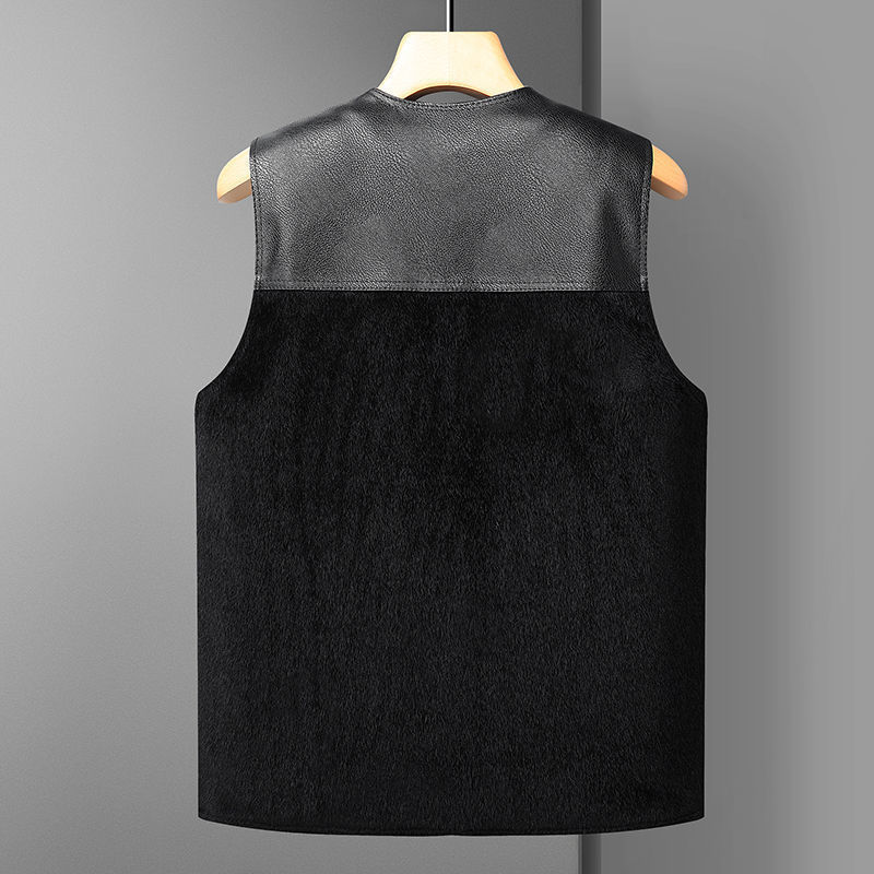 Mens Winter Fleece Lined Vest With Pockets