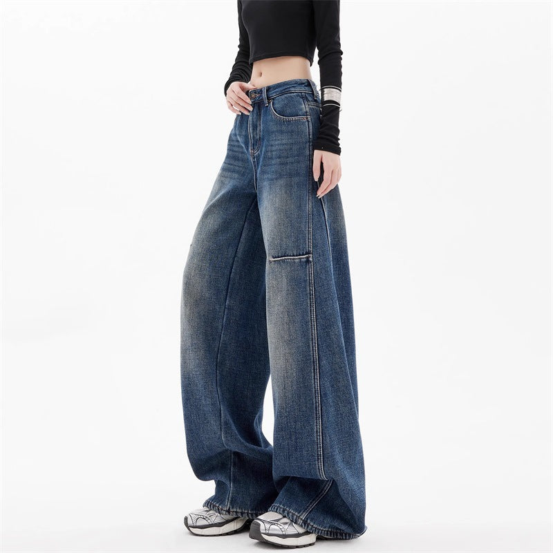 Loose Floor-length Wide-leg Pants With A Scythe Design