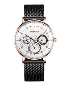 Three-eye Six-hand Multi-function Steel Strap Watch