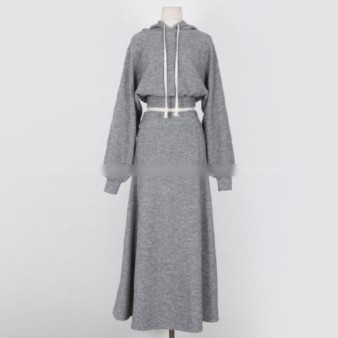 Womens Fashionable Casual Sweatshirt And Skirt Set