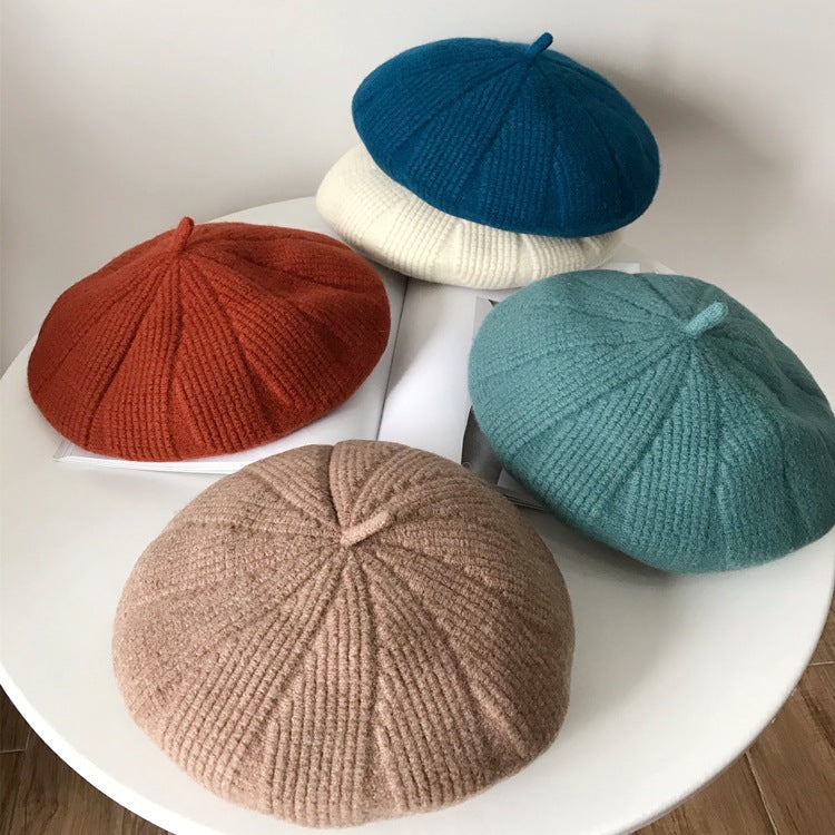 Women's Korean Style Autumn And Winter Woolen Beret