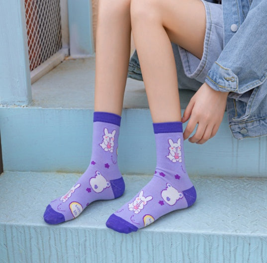 Gummy Bear Series Cotton Socks Women's Preppy Style