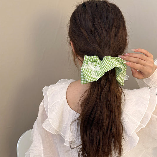 Vintage ternet scrunchie i fransk stil