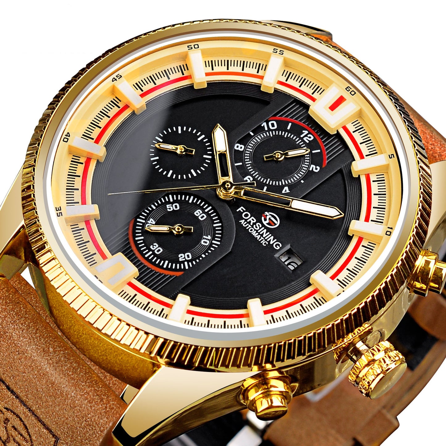 Waterproof Men's Week Calendar Automatic Mechanical Watch 30 M
