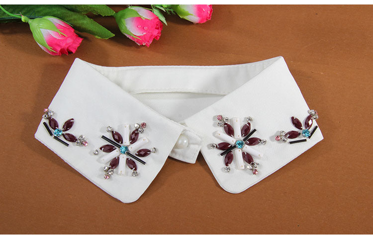 Fashion Rhinestone Beaded Fake Collar Children European And American Exquisite Fake Collar