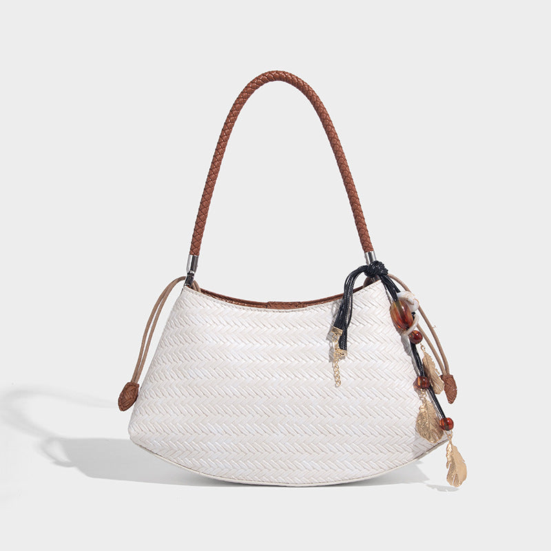 Knitted Underarm Bag Commuter Versatile Shoulder Handbag