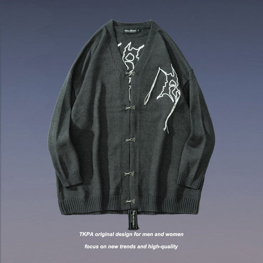 National Tide Lazy Style V-hals Cardigan i Uld