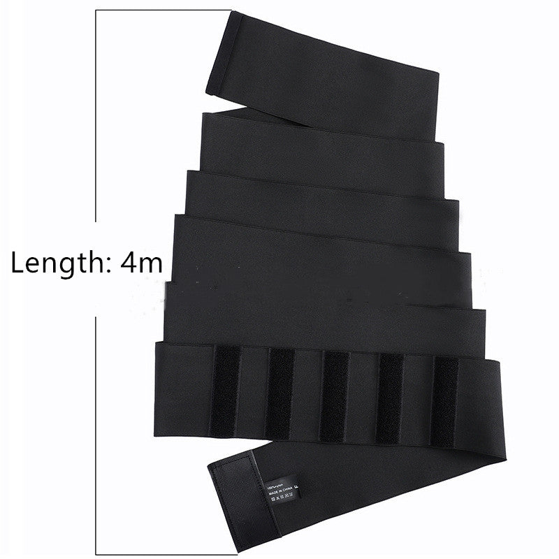 Buckle Adjustment Long Elastic Winding Waistband Women's Abdomen Belt