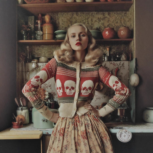 Womens 3D Digital Print Floral Cardigan Knitted Sweater