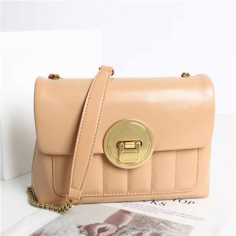 Oily Wax Cowhide Bag Niche Design Fashion