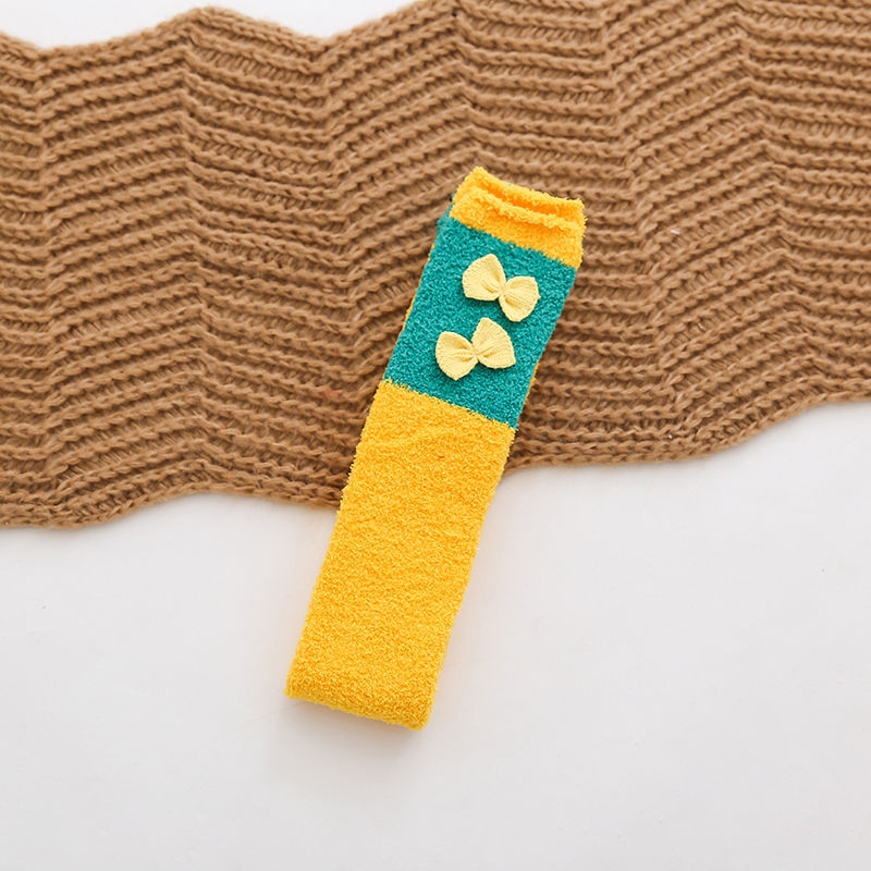 Fall Winter Over The Knee Plus Long Coral Fleece Floor Socks