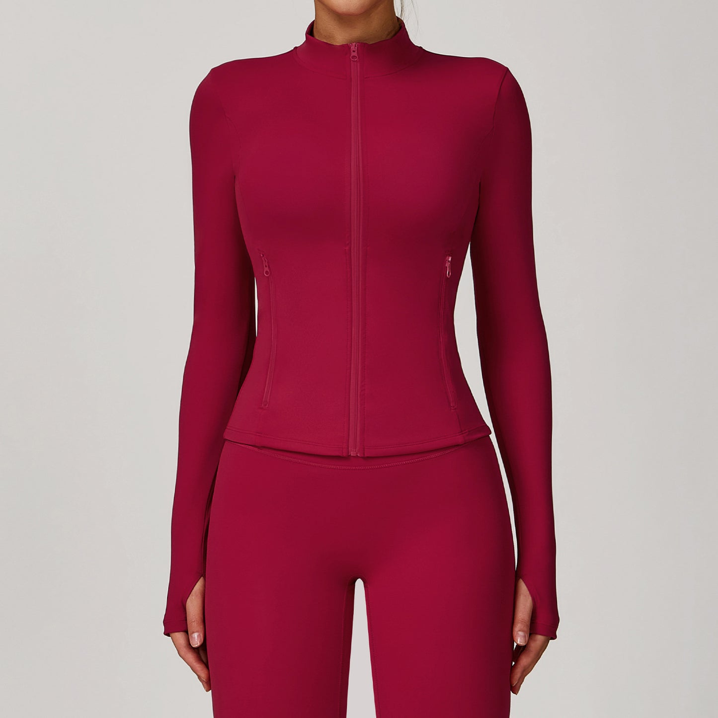 Long-sleeve Zipper Quick-drying Yoga Jacket Sports Workout Clothes