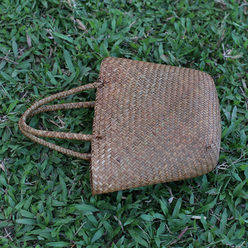 Pastoral Style Handmade Bag Decoration Flower Basket Sea