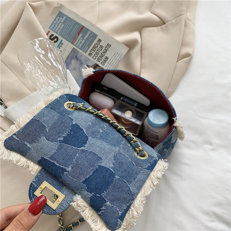 Grid Children's Bag Summer New Trend Beggar Personality Female Bag