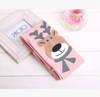 Knitted Padded Fawn Girls Leggings