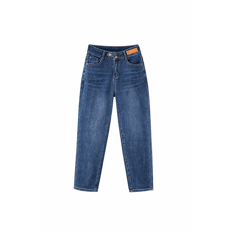 Loose Slimming Radish Irregular Cropped High Waist