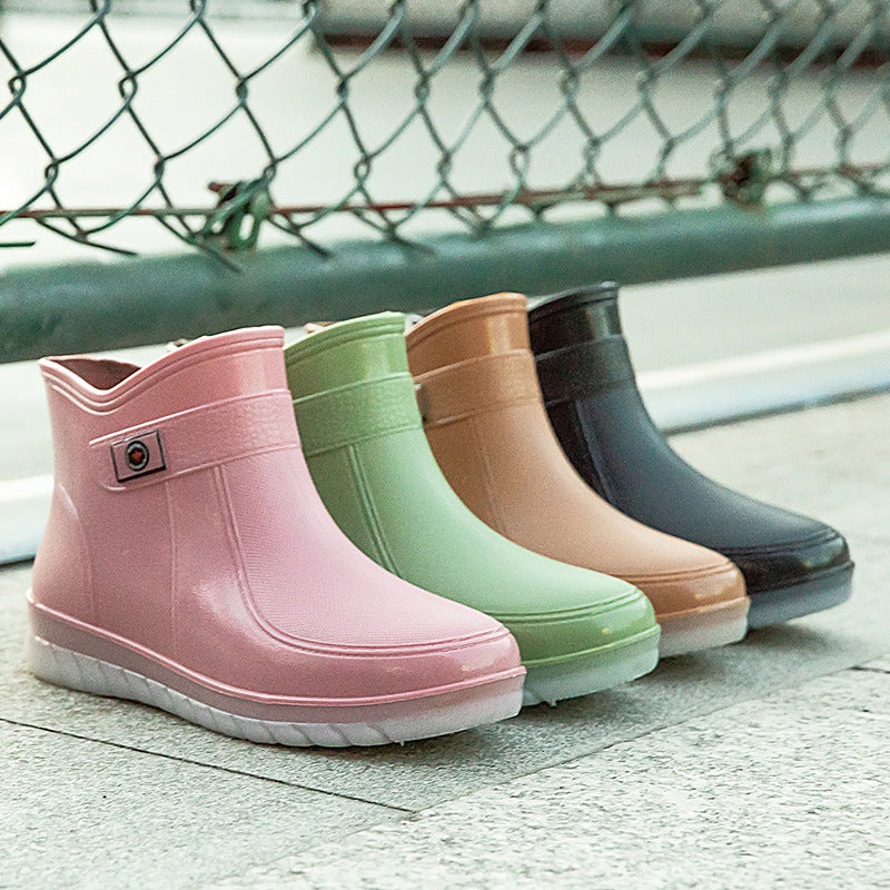 New Women's Low Tube Outdoor Candy Color Plus Cotton Water Shoes