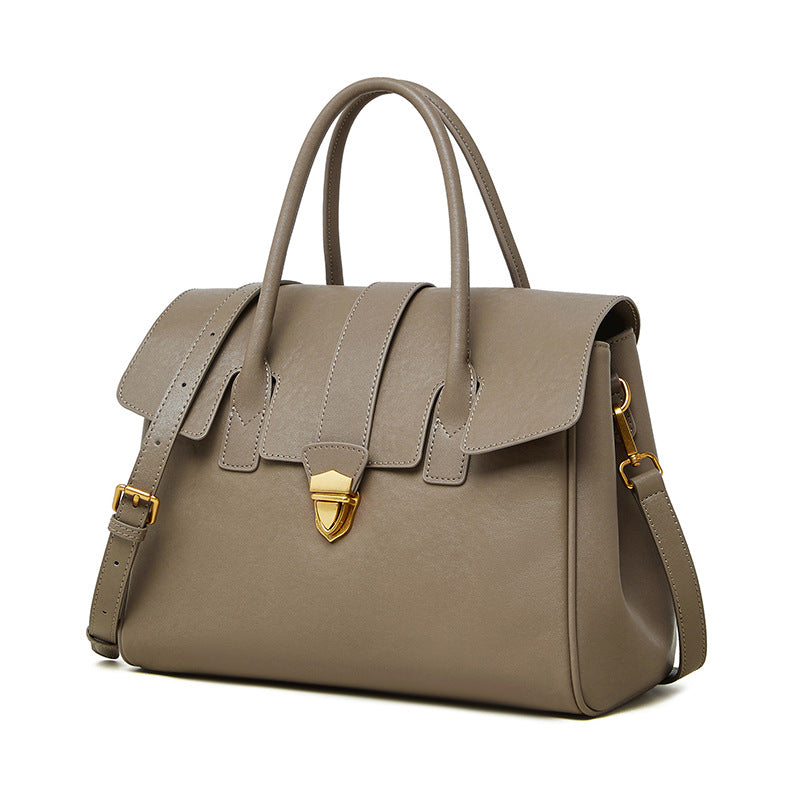 Large Capacity Commuter Portable Vintage Leather Women Bag