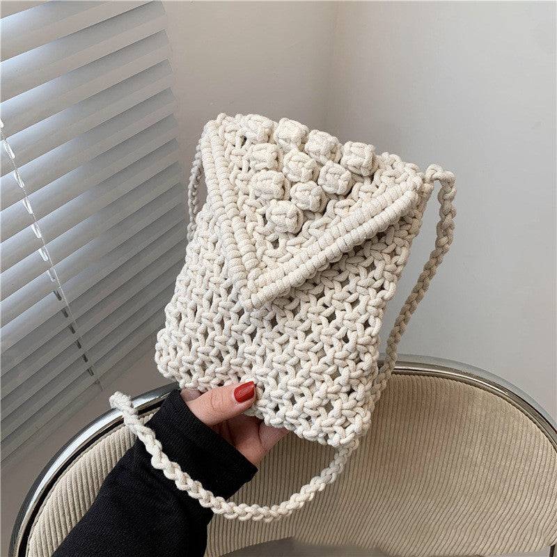 Woven Bag Fashion One-shoulder Western Style Messenger Texture