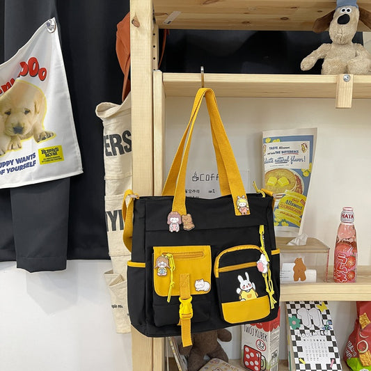 Female Niche Ins Canvas Messenger Bag Casual All-match