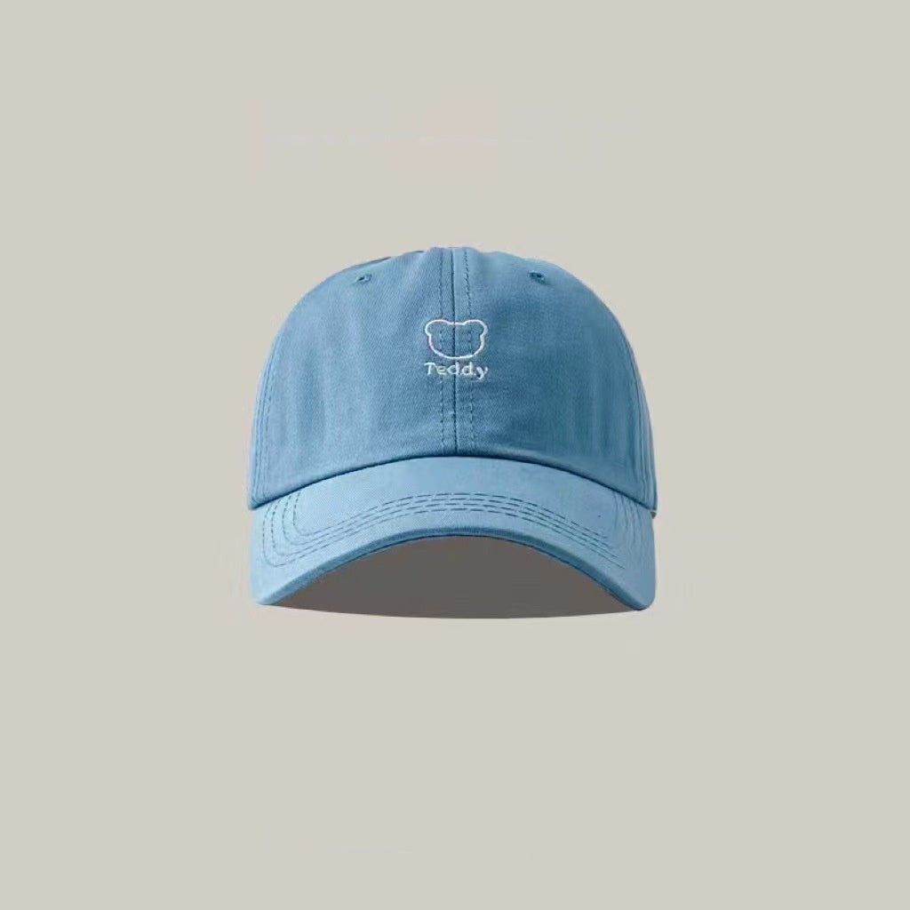 Bear Embroidery Peaked Cap Female Casual Breathable Sun Hat