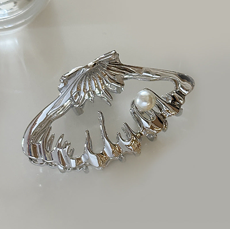 Luksuriøs Hårklemme med Metallisk Udhulet Design